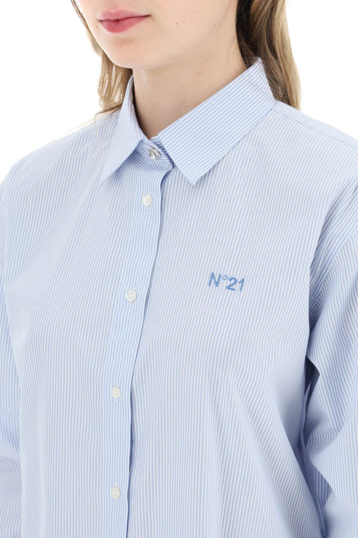 Striped Shirt With Jewel Buttons - N.21 - Women