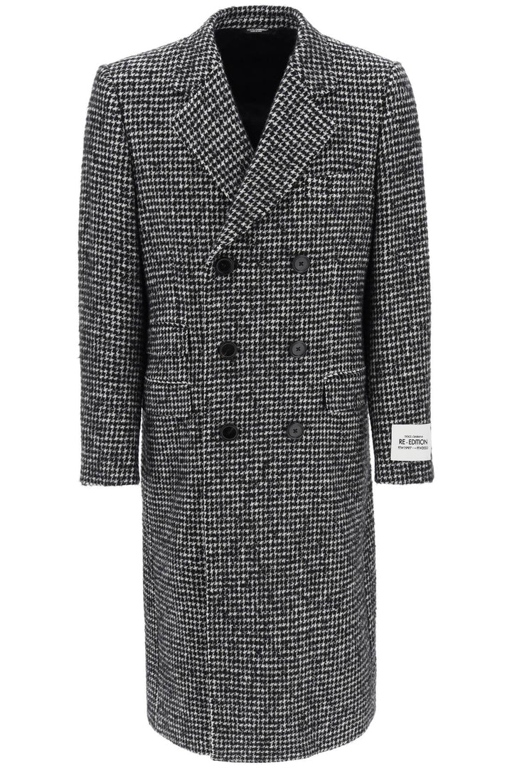 Re Edition Coat In Houndstooth Wool - Dolce & Gabbana - Men