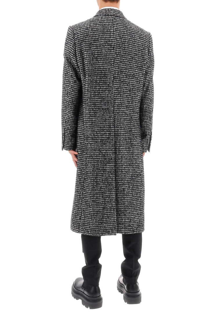 Re Edition Coat In Houndstooth Wool - Dolce & Gabbana - Men