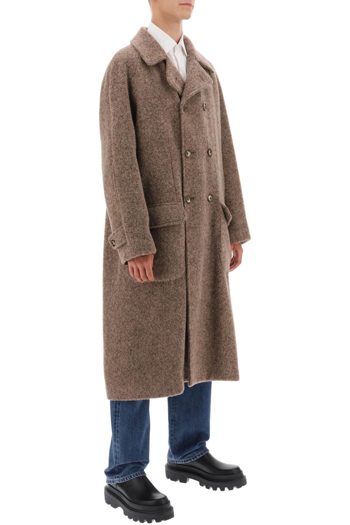 Melange Alpaca Double Breasted Coat - Dolce & Gabbana - Men