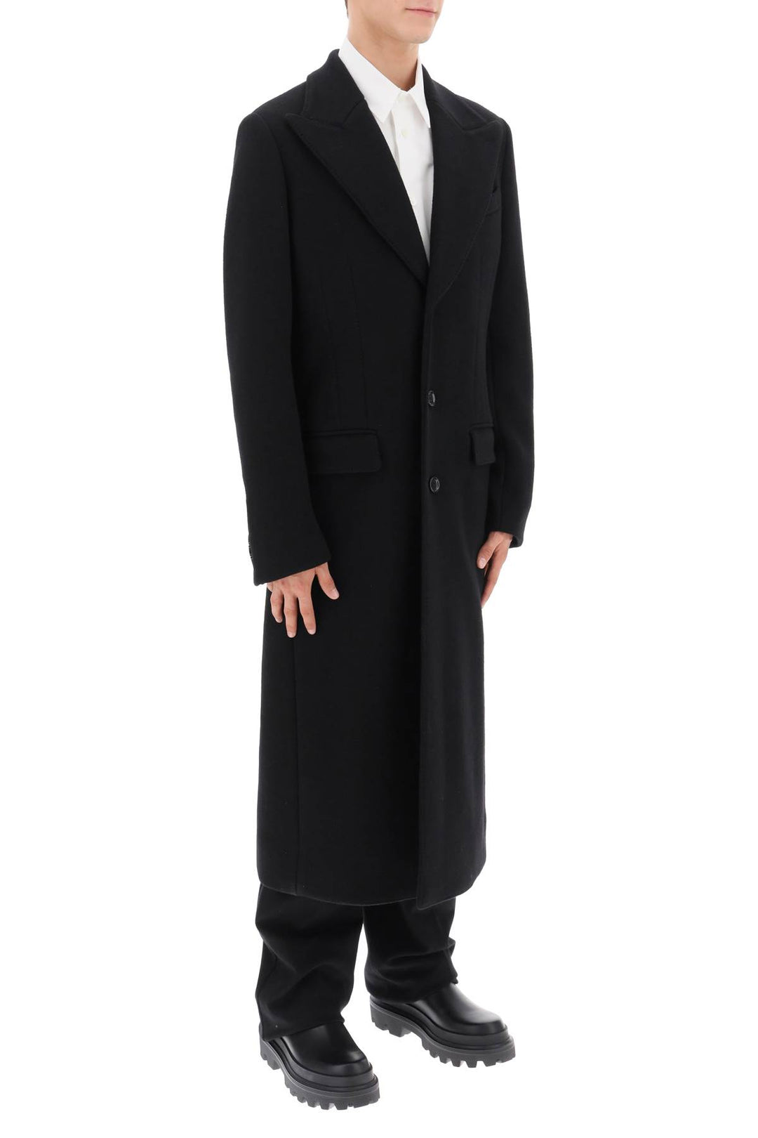 Techno Wool Deconstructed Coat - Dolce & Gabbana - Men