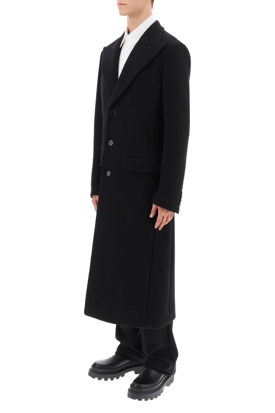 Techno Wool Deconstructed Coat - Dolce & Gabbana - Men