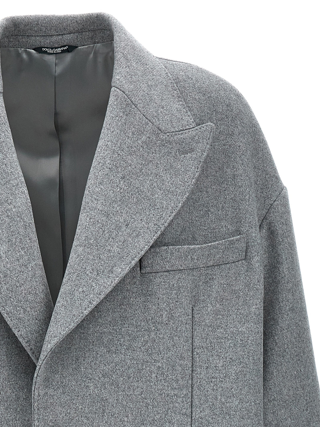 Single-Breasted Wool Coat Coats, Trench Coats Gray