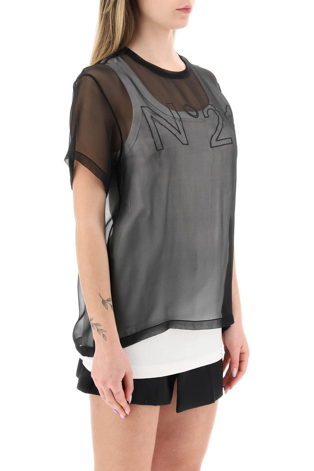 Georgette T Shirt With Logo - N.21 - Women