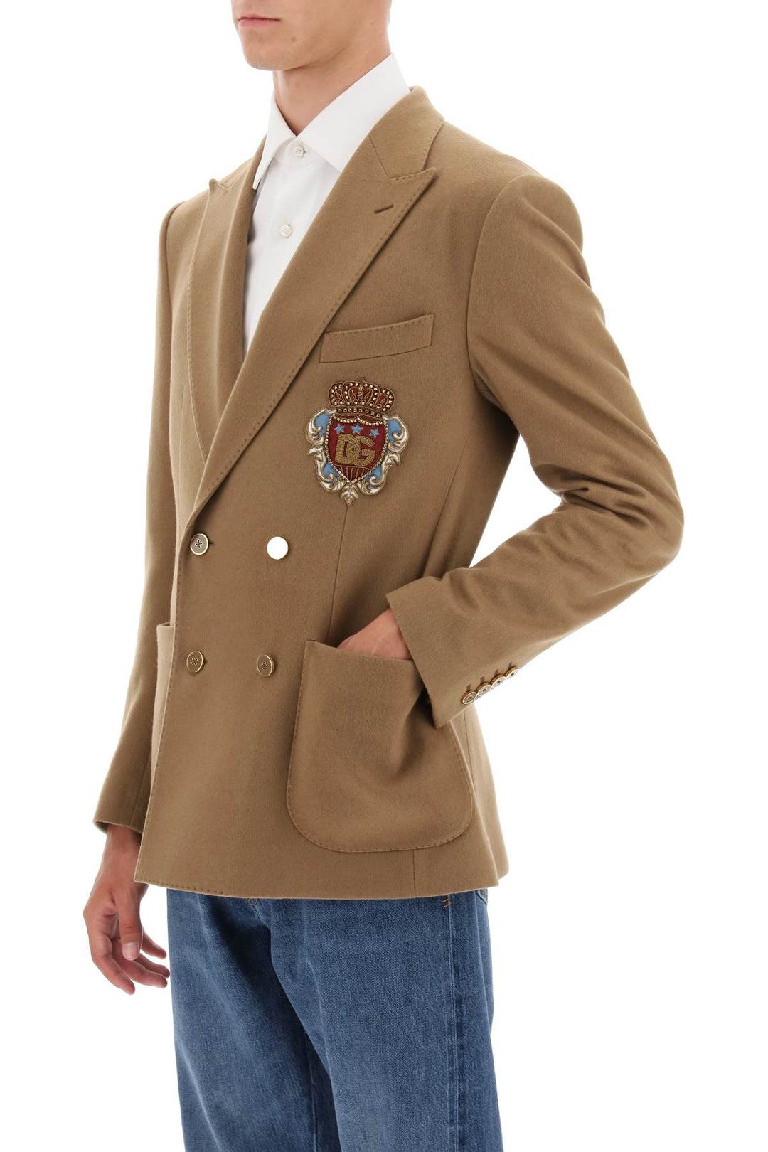 Wool & Cashmere Double Breasted Jacket - Dolce & Gabbana - Men