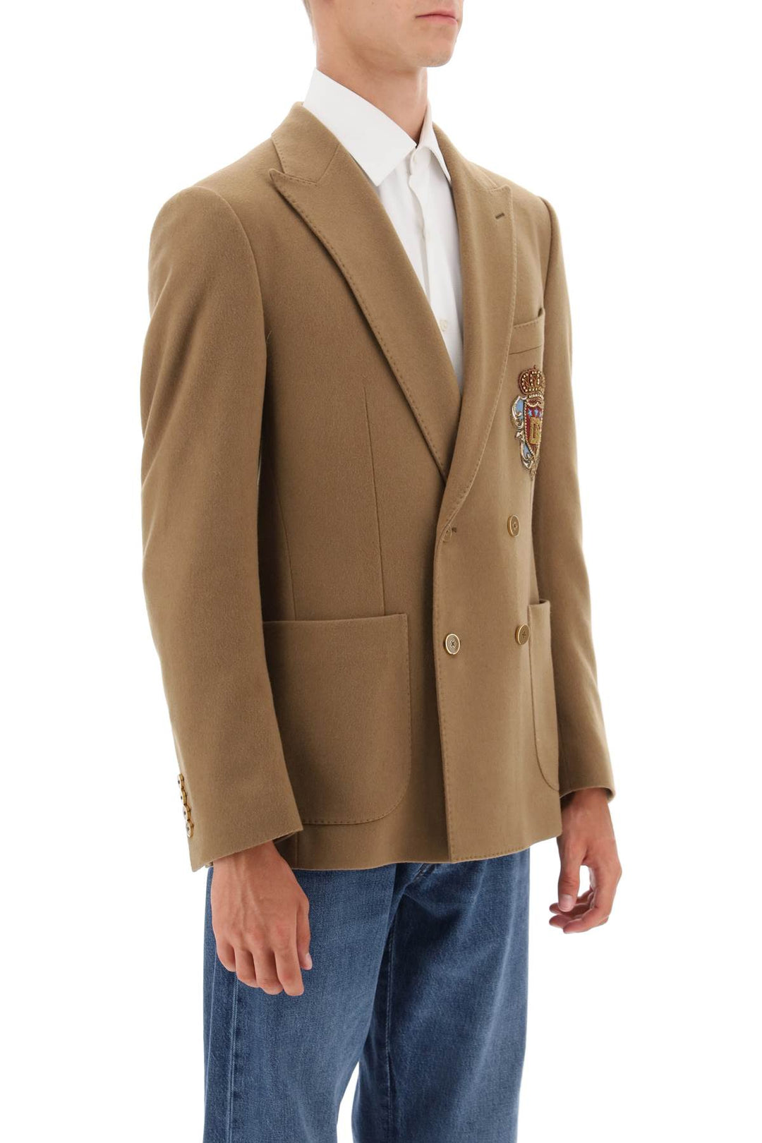 Wool & Cashmere Double Breasted Jacket - Dolce & Gabbana - Men