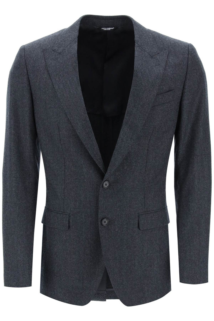 Blazer Monopetto In Flanella - Dolce & Gabbana - Men