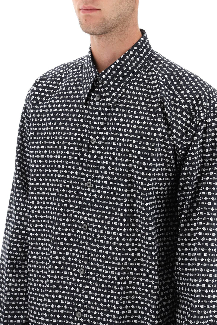 Micro Monogram Oversized Shirt - Dolce & Gabbana - Men