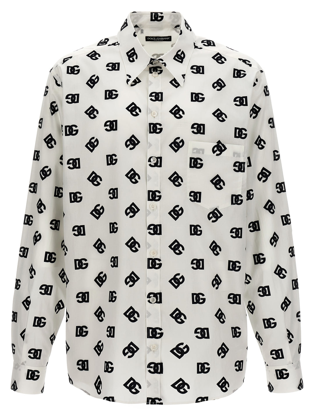 All Over Logo Shirt Shirt, Blouse White/Black