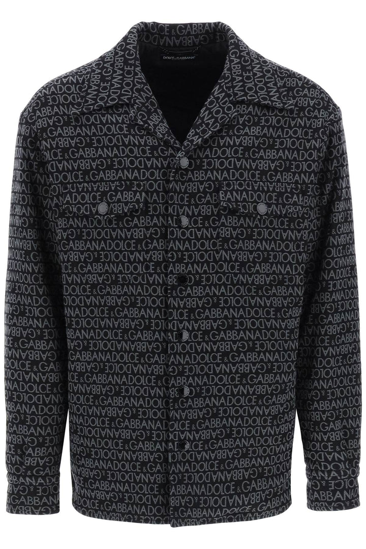 Padded Overshirt With Jacquard Logo Motif - Dolce & Gabbana - Men