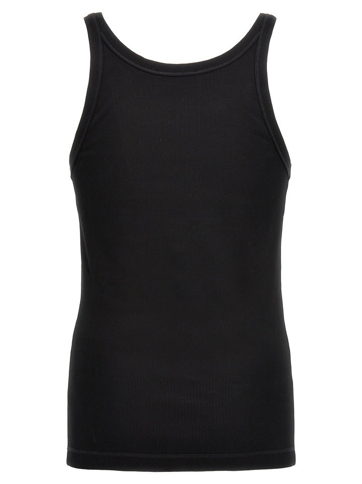 Ribbed Tank Top Tops Black