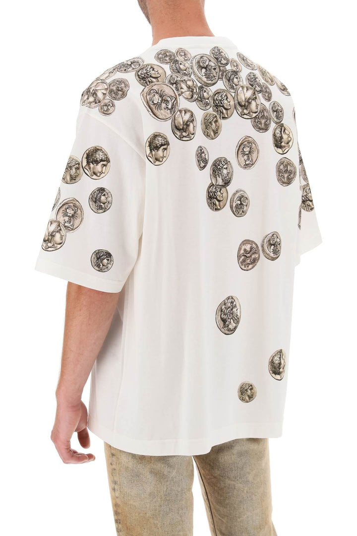 Coins Print Oversized T Shirt - Dolce & Gabbana - Men