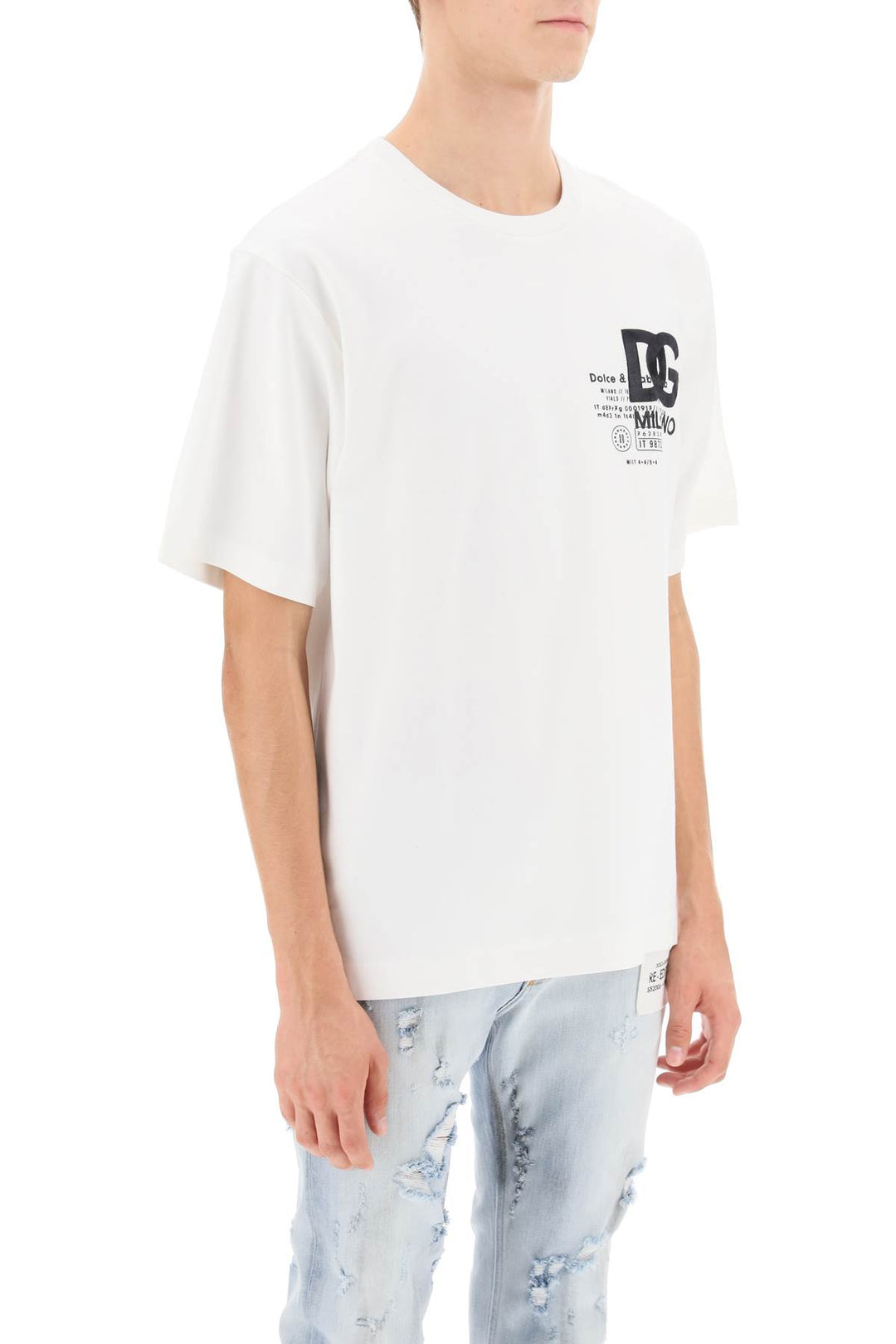 T Shirt With Embroidery And Prints - Dolce & Gabbana - Men