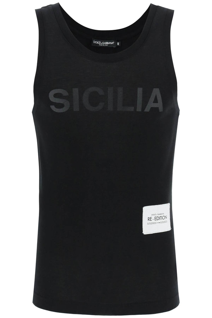 Sicilia Print Re Edition Tank Top - Dolce & Gabbana - Men