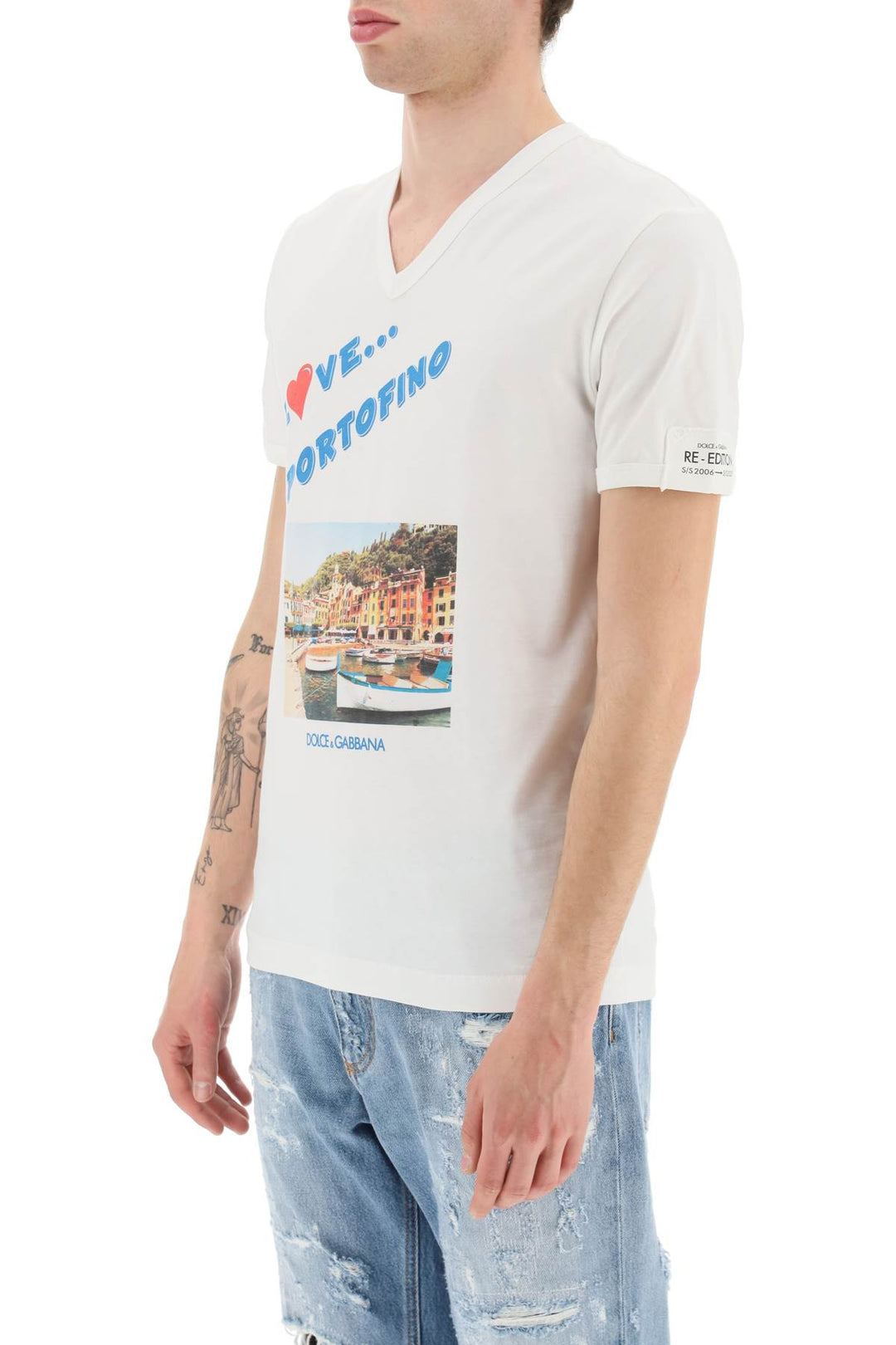 Portofino Print Re Edition T Shirt - Dolce & Gabbana - Men