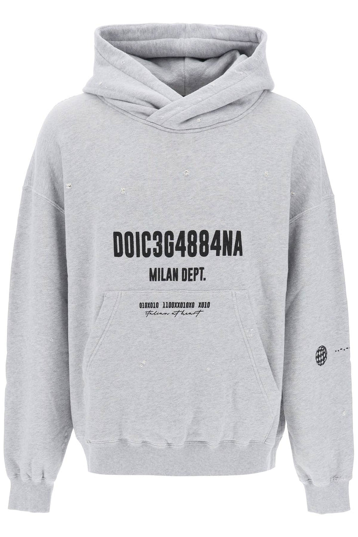 Distressed Effect Hoodie - Dolce & Gabbana - Men