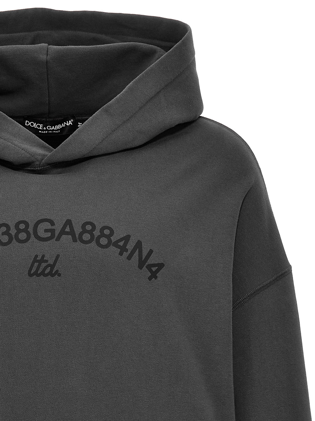 Logo Print Hoodie Sweatshirt Gray