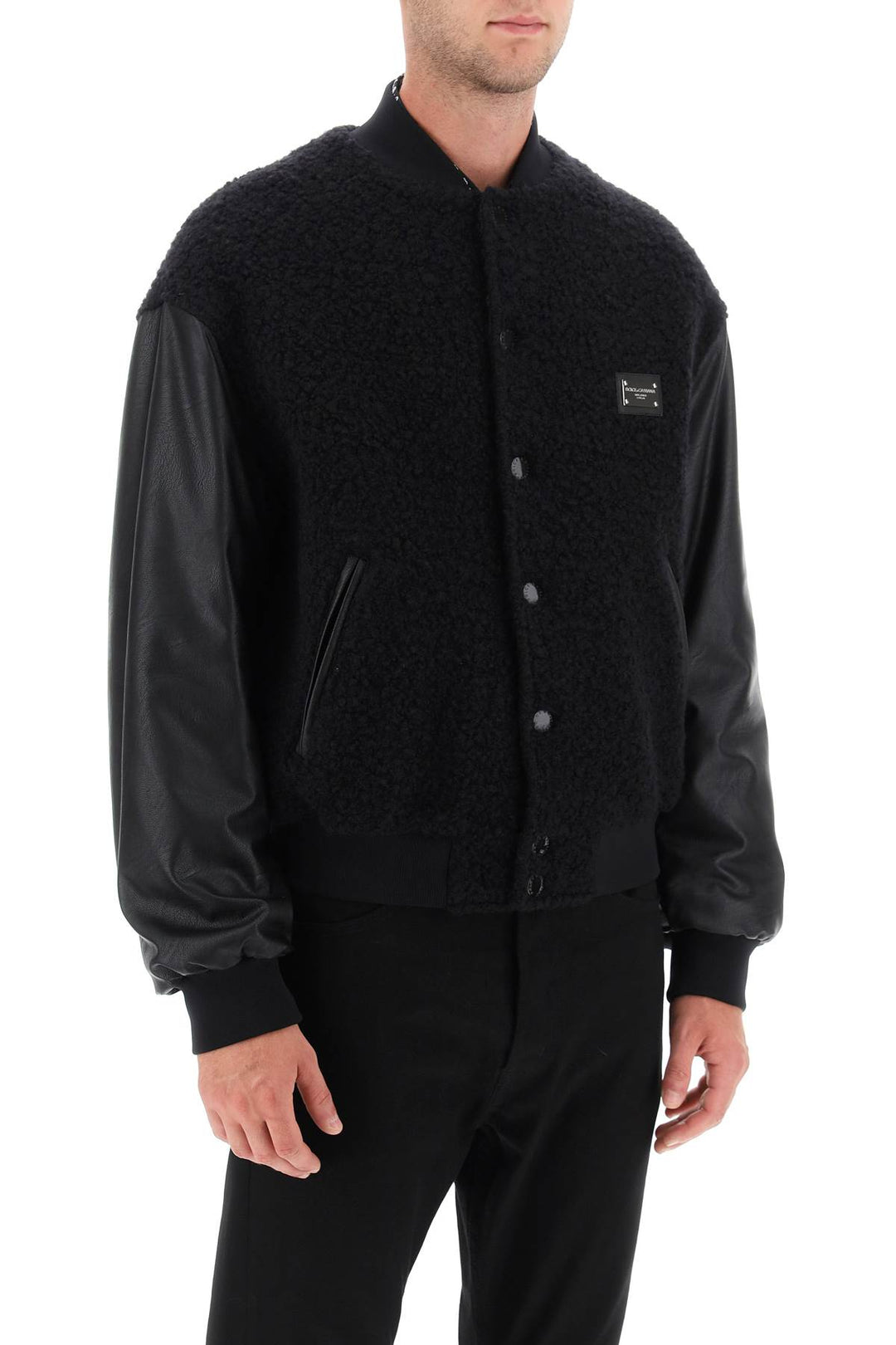 Wool Teddy Bomber Jacket - Dolce & Gabbana - Men