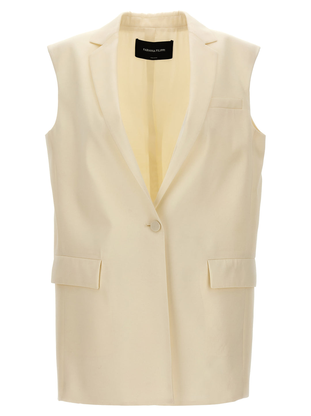 Oversized Vest Gilet White