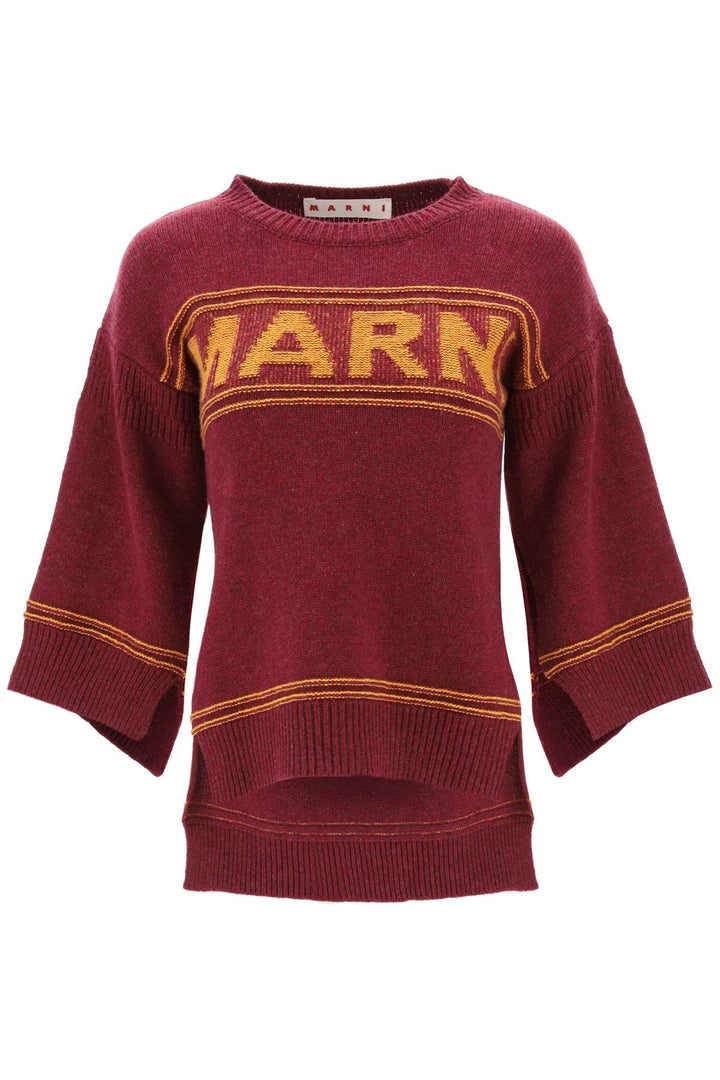 Sweater In Jacquard Knit With Logo - Marni - Women