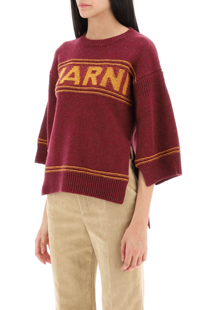 Sweater In Jacquard Knit With Logo - Marni - Women