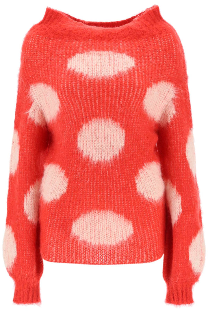 Jacquard Knit Sweater With Polka Dot Motif - Marni - Women