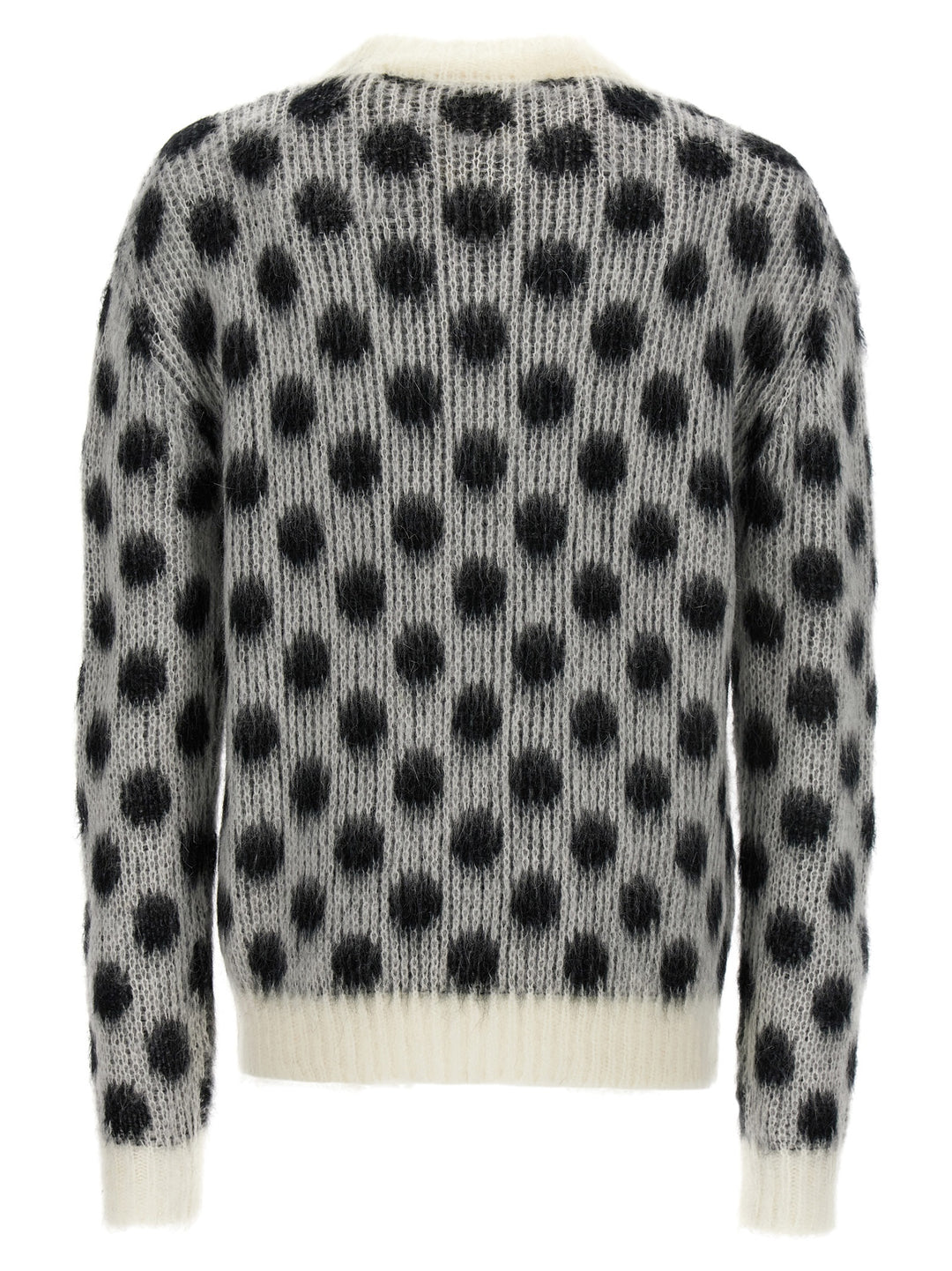 Polka Dot Sweater Sweater, Cardigans White/Black