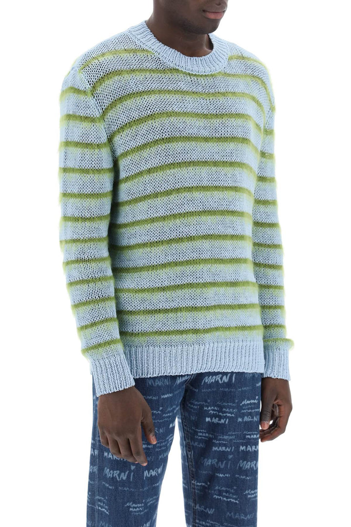 Sweater In Striped Cotton And Mohair - Marni - Men