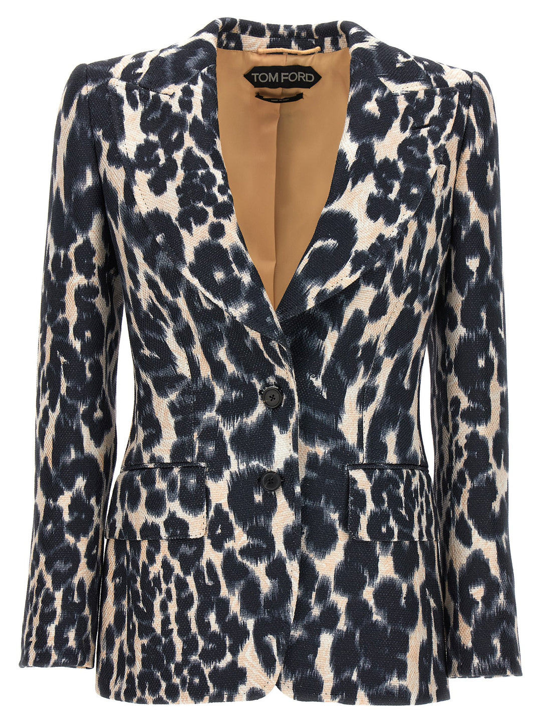 Animal Print Single-Breasted Blazer Jackets Multicolor