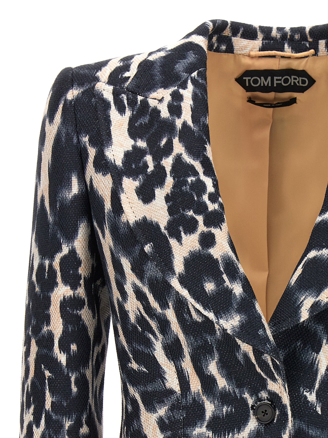 Shop Tom Ford Animal Print Single-breasted Blazer Jackets Multicolor