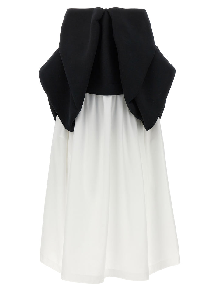 Hood Application Dress Dresses White/Black