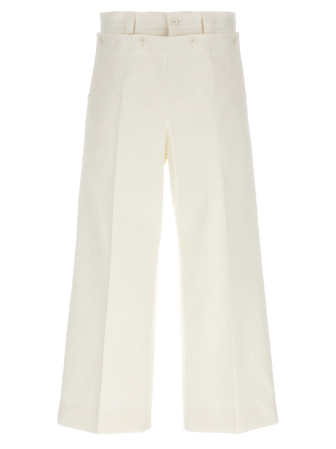 Loose Leg Pants White