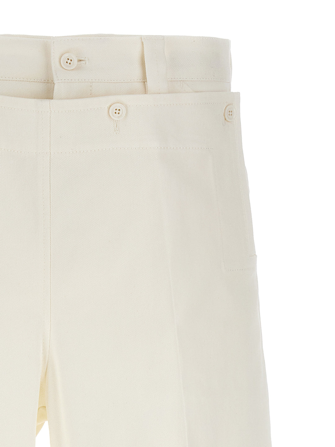 Loose Leg Pants White