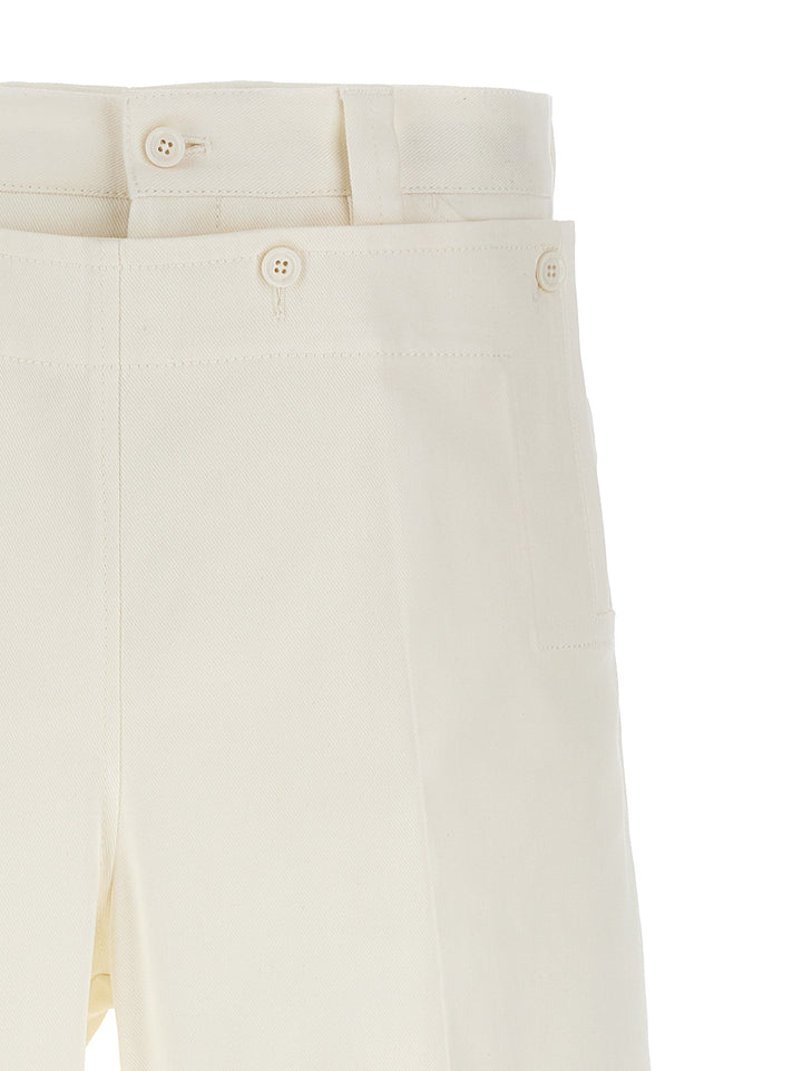 Loose Leg Pants White