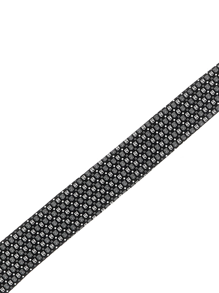 Logo Tie Ties, Papillon White/Black