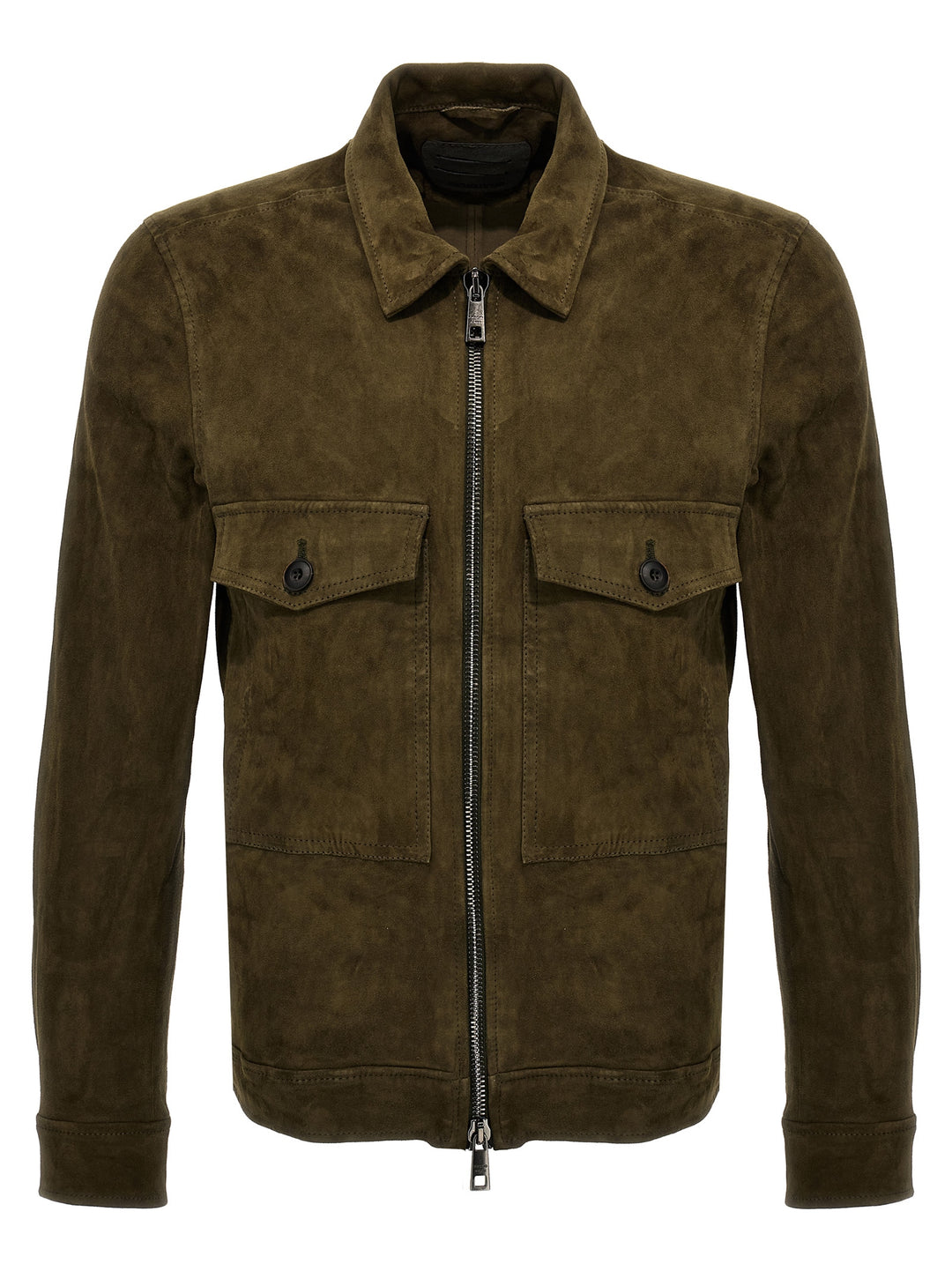 Suede Jacket Casual Jackets, Parka Green