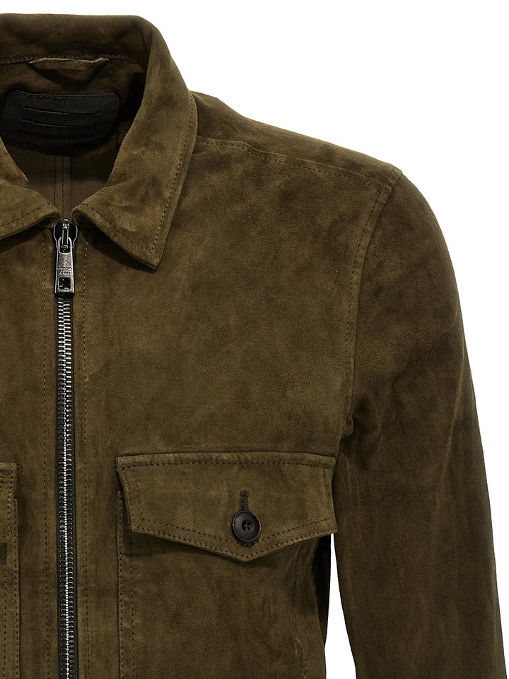 Suede Jacket Casual Jackets, Parka Green