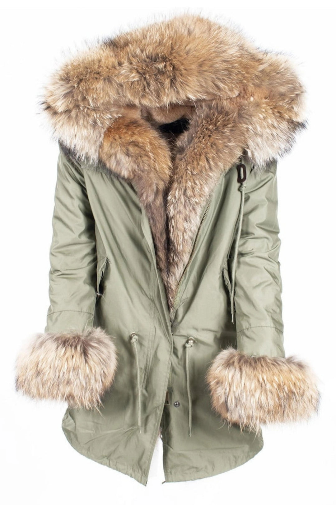 Raccoon fur parka online