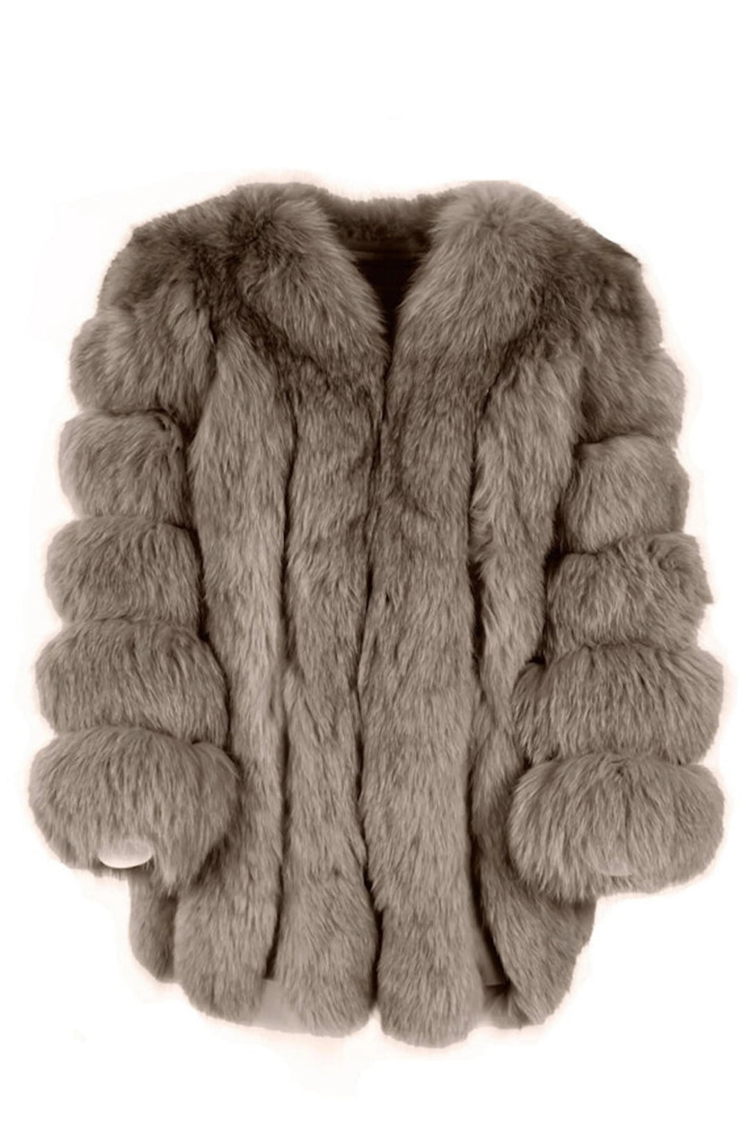 Paris Kaki Jacket in Fox Fur