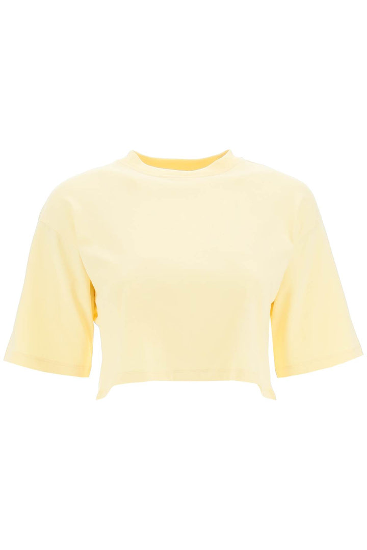 'Gupo' Mercerized Cotton Cropped T Shirt - Loulou Studio - Women