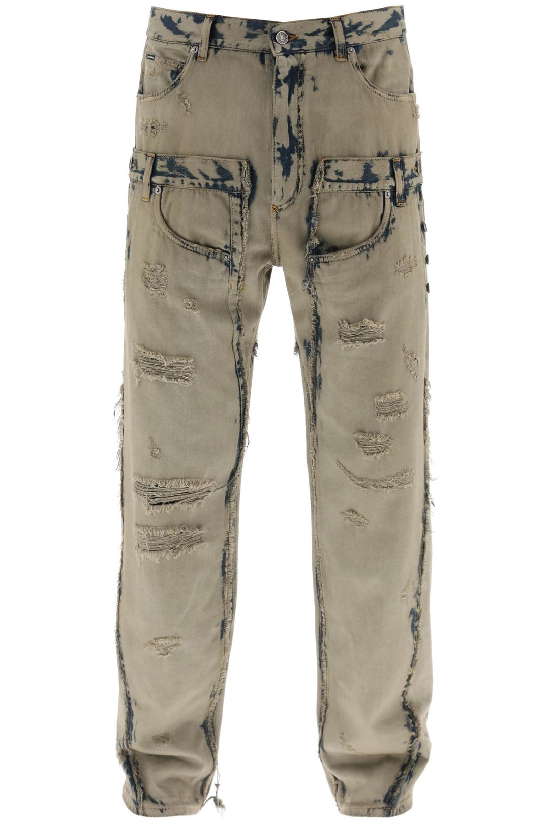 Overdyed Patchwork Jeans - Dolce & Gabbana - Men