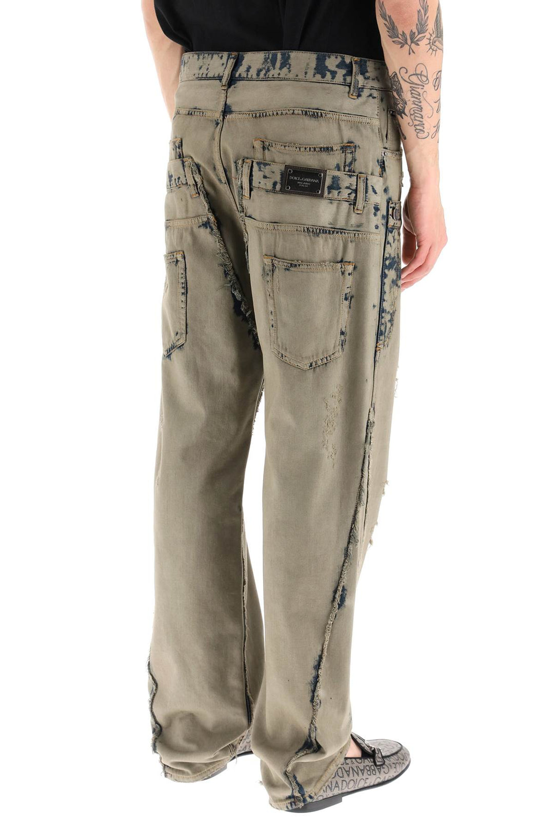 Overdyed Patchwork Jeans - Dolce & Gabbana - Men