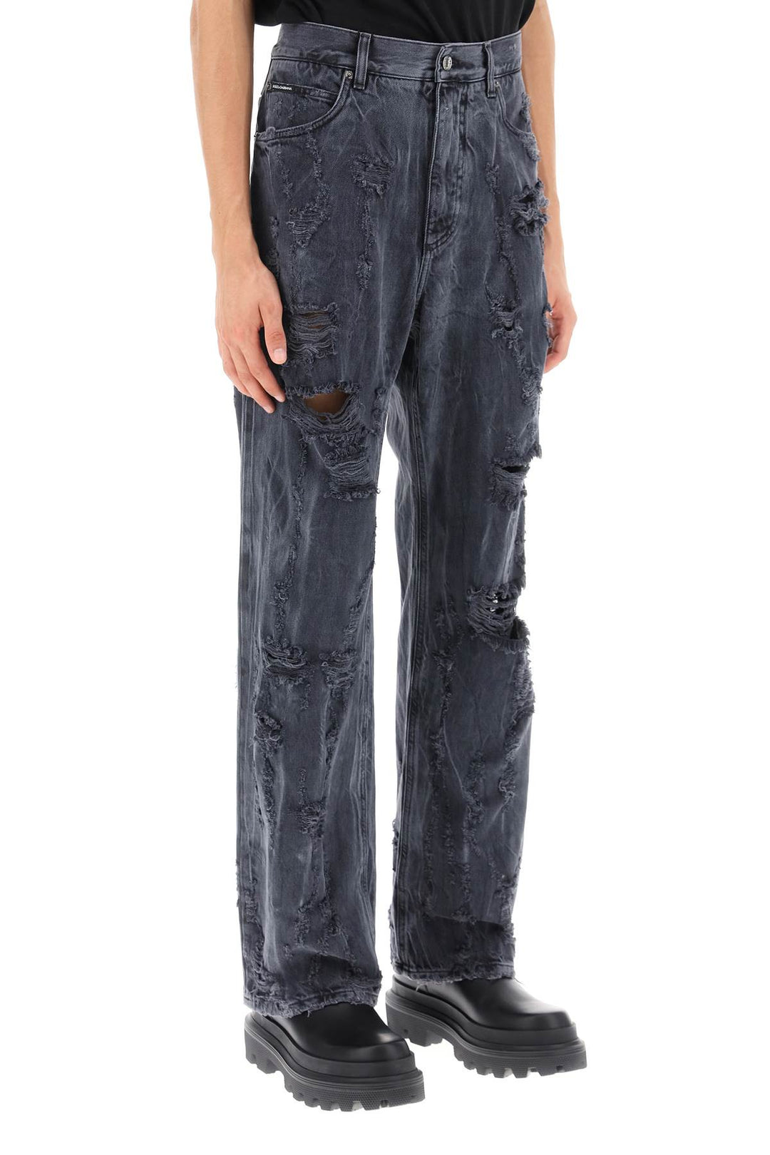 Destroyed Effect Jeans - Dolce & Gabbana - Men