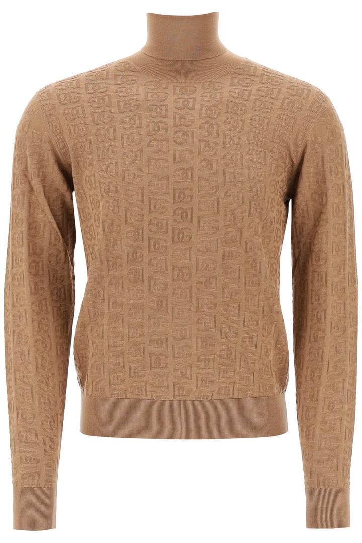 Silk Jacquard Turtleneck Pullover - Dolce & Gabbana - Men