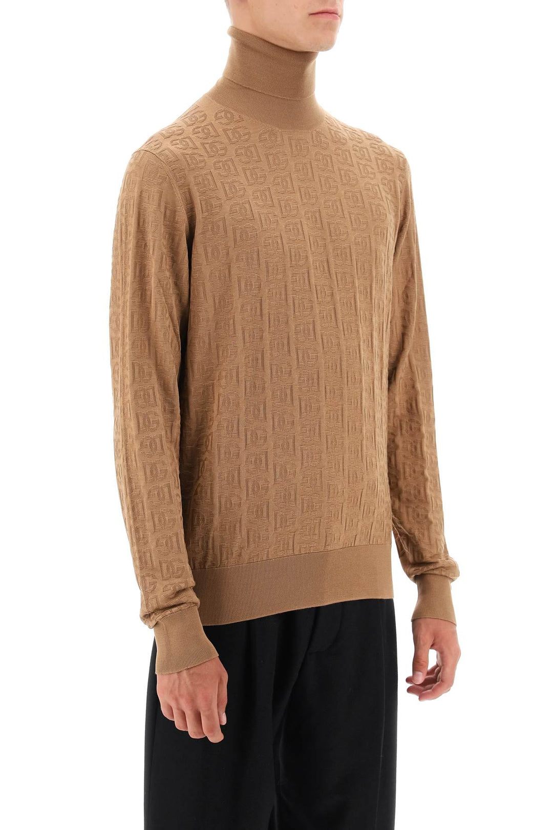 Silk Jacquard Turtleneck Pullover - Dolce & Gabbana - Men