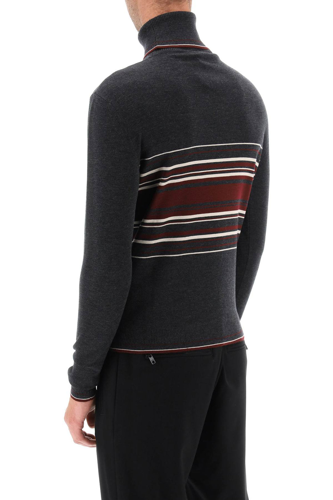 Striped Wool Turtleneck Sweater - Dolce & Gabbana - Men