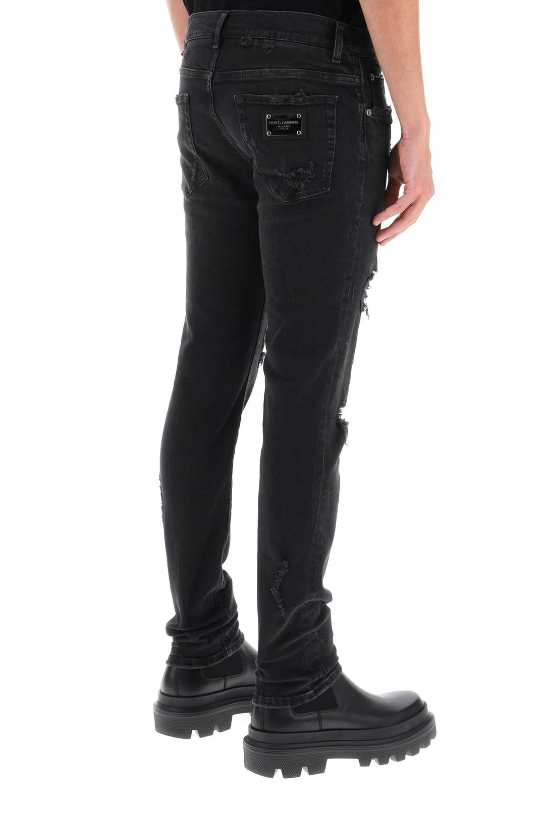 Ripped Skinny Jeans - Dolce & Gabbana - Men