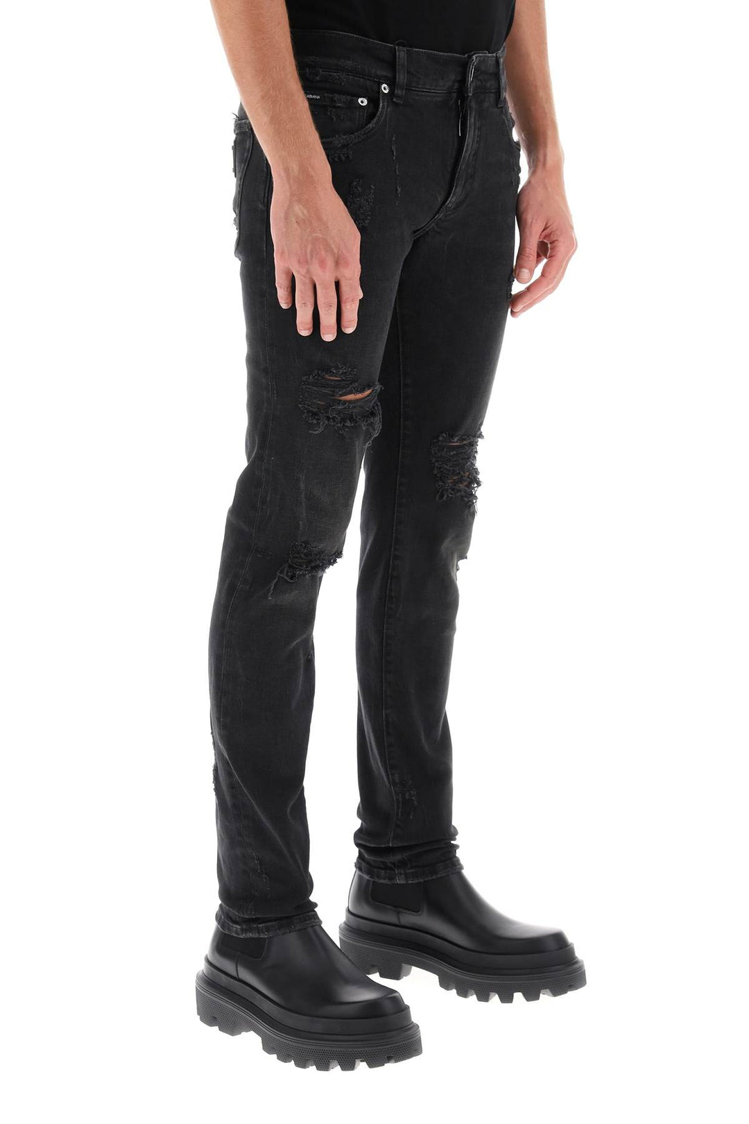 Ripped Skinny Jeans - Dolce & Gabbana - Men