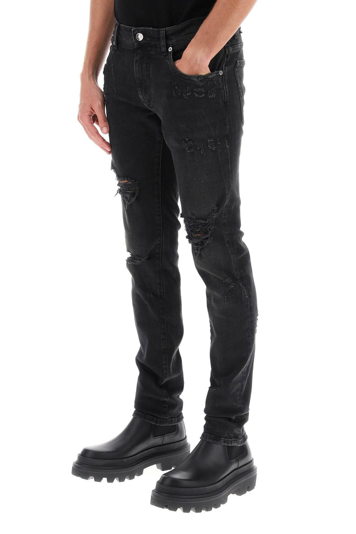 Ripped Skinny Jeans - Dolce & Gabbana - Men