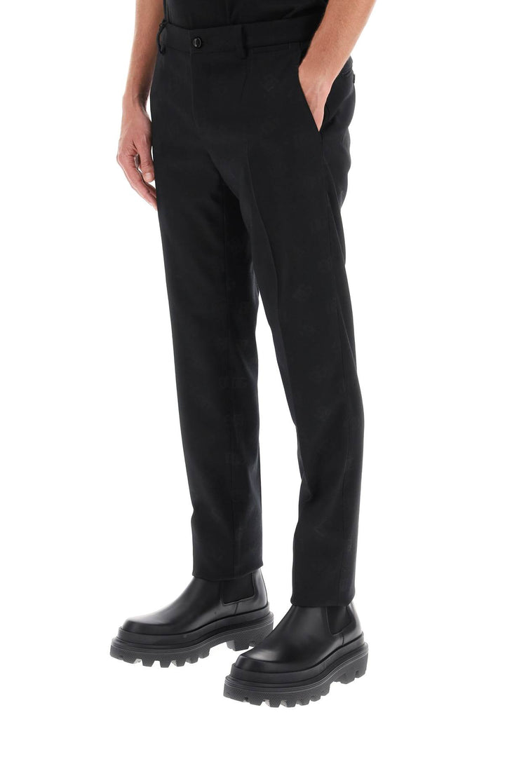 Pants With Jacquard Dg Motif - Dolce & Gabbana - Men